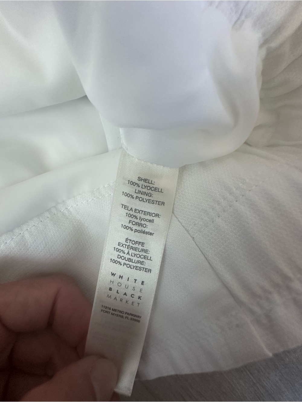 White House Black Market White Hooded Utility Jacket Lyocell Size Small WHBM 3/4 - Picture 5 of 8